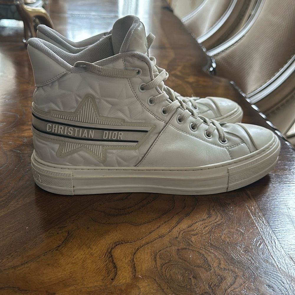 Christian Dior White High-Top Sneakers